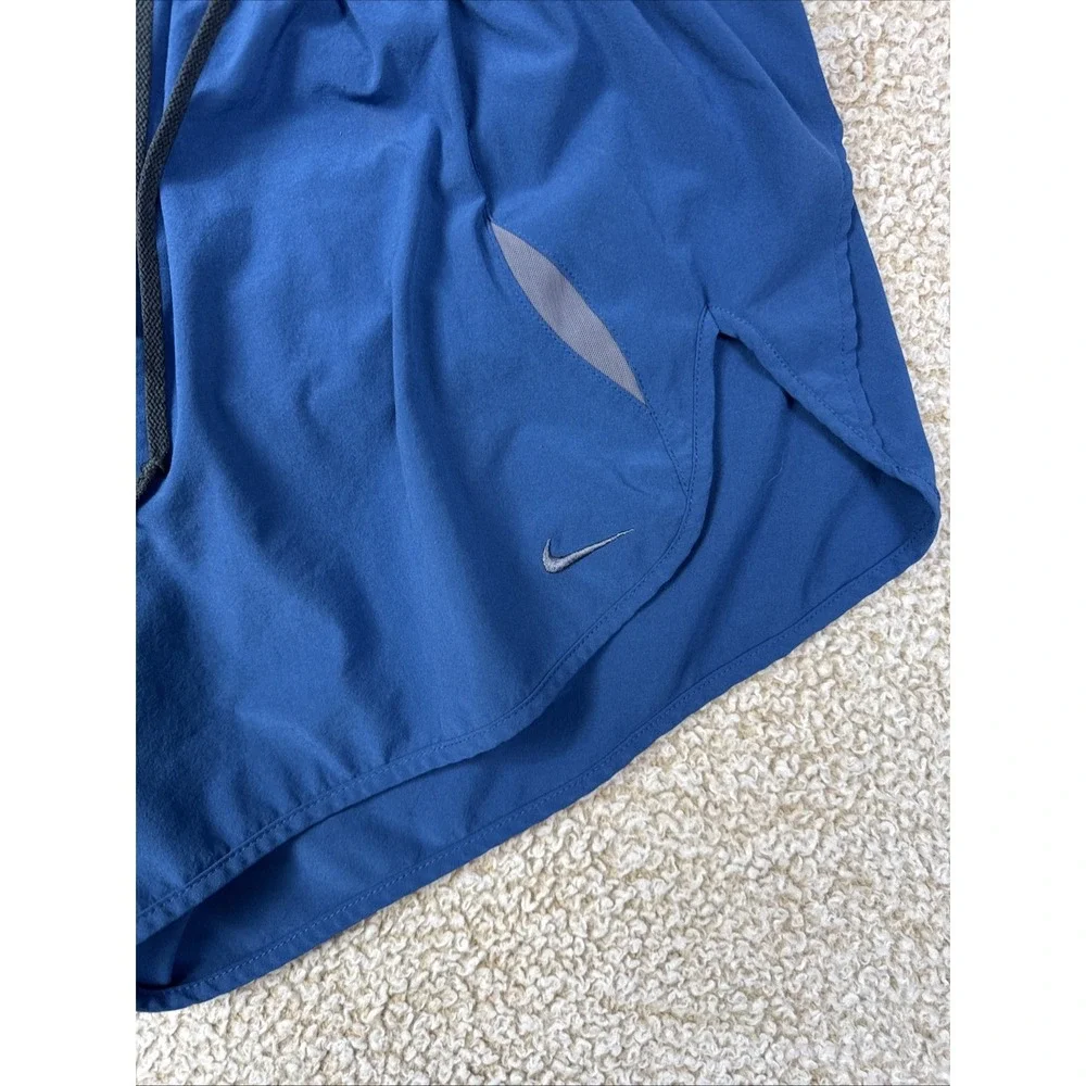 Nike Womens Dri-FIT Tempo Running Shorts With Liner Size L Blue Gray